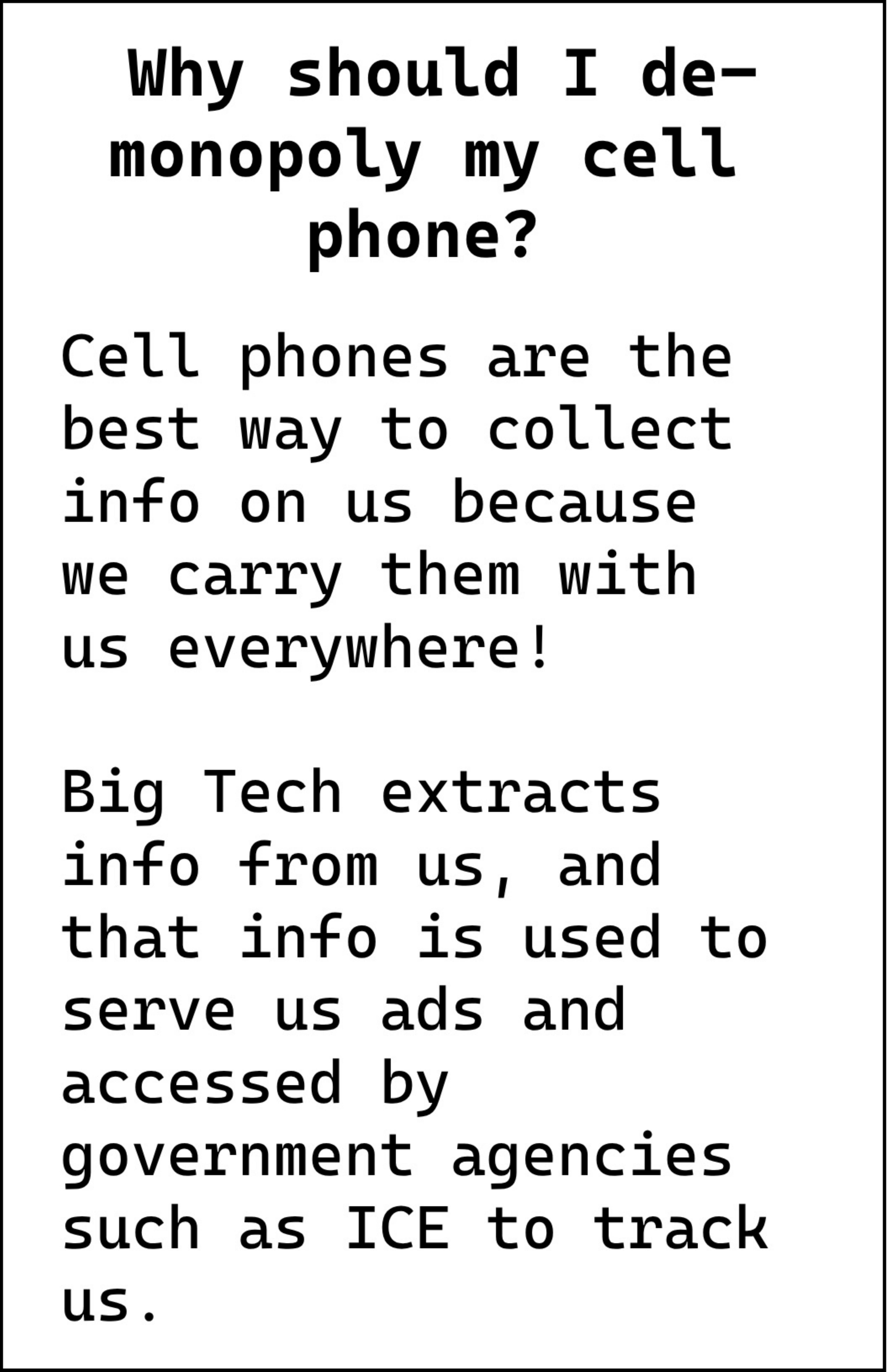 Page 2 of Brief Notes from a De-Monopoly DiscoTech